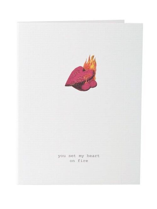 Tokyomilk You Set My Heart On Fire - Greeting Card