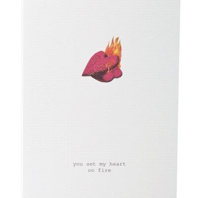 Tokyomilk You Set My Heart On Fire - Greeting Card