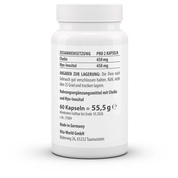 Choline + Inositol 450/450 mg (60 gélules) 3