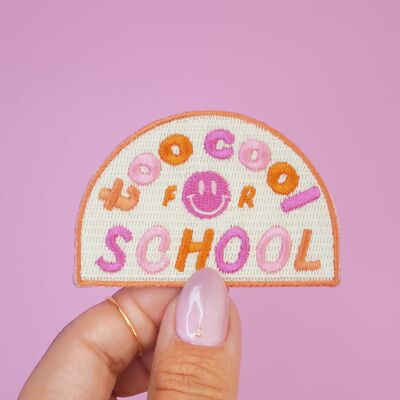 Too Cool For School iron-on patch