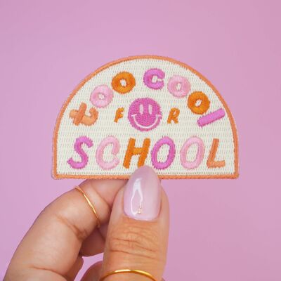 Too Cool For School iron-on patch