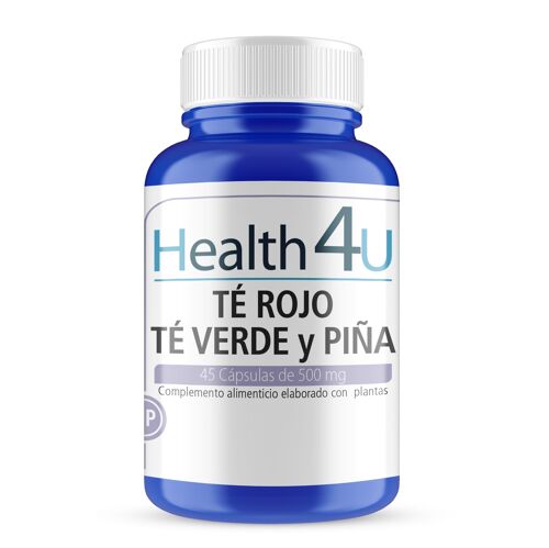 H4U Té Rojo, Té Verde y Piña 45 cápsulas de 500 mg