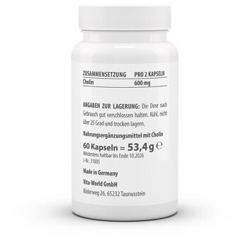 Choline 600 mg (60 gélules) 3