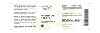 Vitamine D3 1000 IE. (200 cuillères à soupe) 2