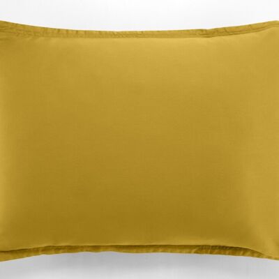 TAIE D'OREILLER 50X70CM AVEC VOLANT 100% SATIN DE COTON LAVE 105 FILS - BRONZE