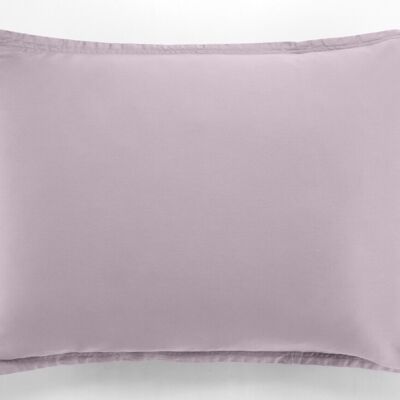 TAIE D'OREILLER 50X70CM AVEC VOLANT 100% SATIN DE COTON LAVE 105 FILS - TOURTERELLE