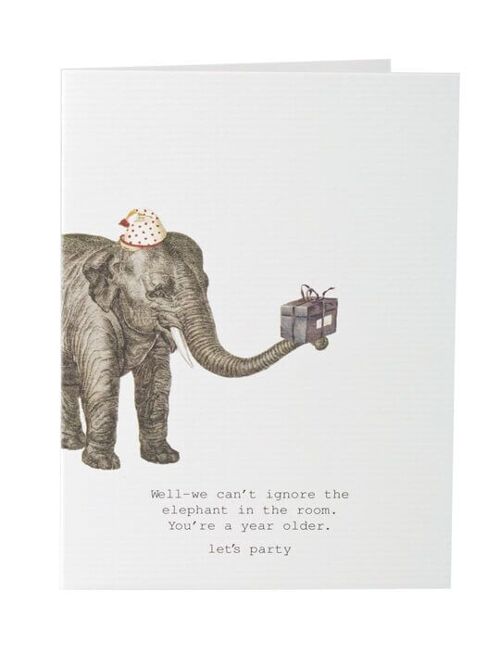 Tokyomilk We Can'T Ignore The Elephant - Greeting Card