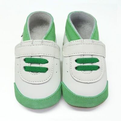 Baby slippers - Green sneakers 6-12 months