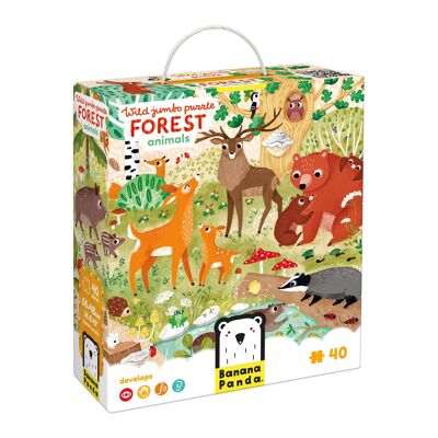 Sauvage Jumbo Puzzle Animaux de la forêt 3+