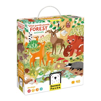 Wildes Jumbo-Puzzle Waldtiere 3+