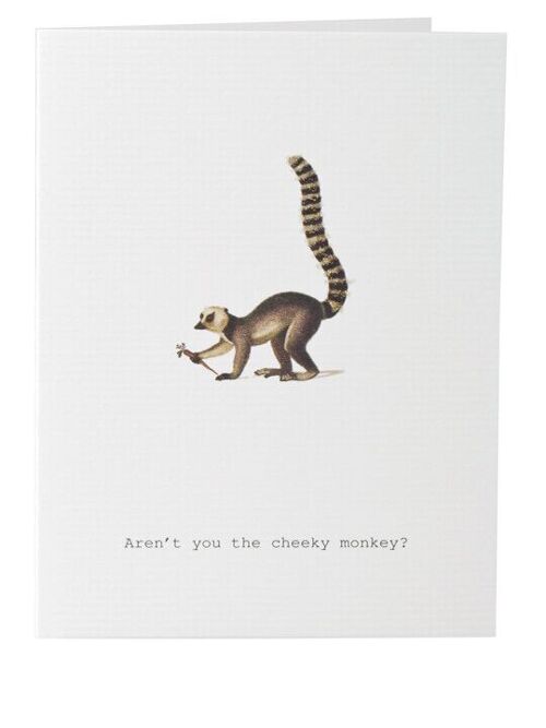 Tokyomilk Aren't You The Cheeky Monkey - Greeting Card