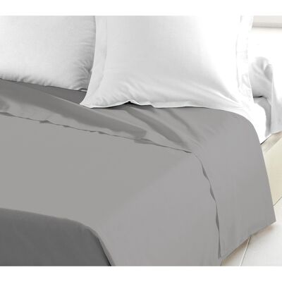 FLAT SHEET 100% COTTON 180X290 LIGHT GRAY