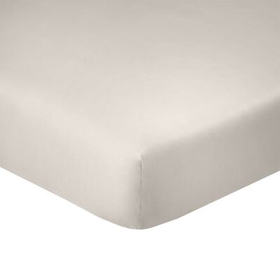 LENZUOLO CON SOTTO 90X190CM BERRETTO 25CM 100% COTONE 57FILI/CM2 BEIGE