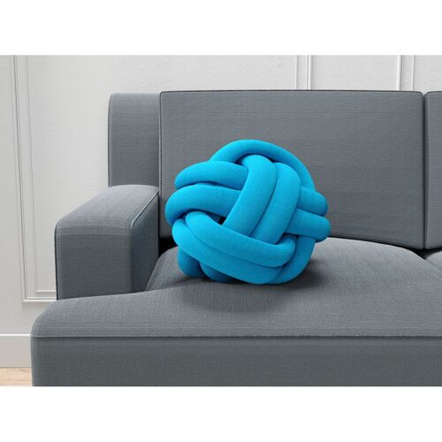 COUSSIN NŒUD TURQUOISE