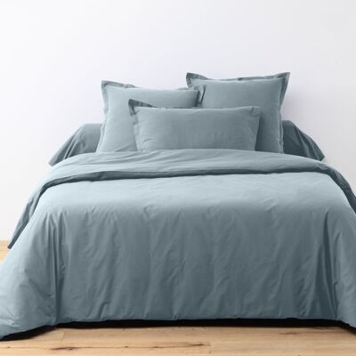 Bettbezug-Set, 3-teilig, 240 x 220 cm, 100 % Baumwolle, 57 Fäden, blaues Fleece