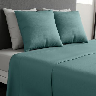 3PCS SHEET SET 100% COTTON 57THREADS 240X300CM + 2 TB DUCK BLUE