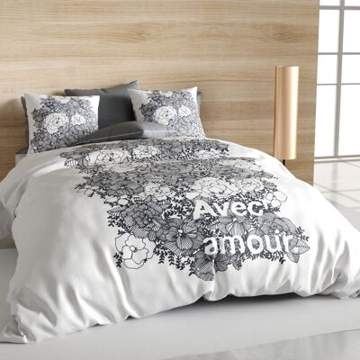 Bettbezug-Set, 3-teilig, 240 x 220 cm, 100 % Bio-Baumwolle, 47 Fäden mit Liebe