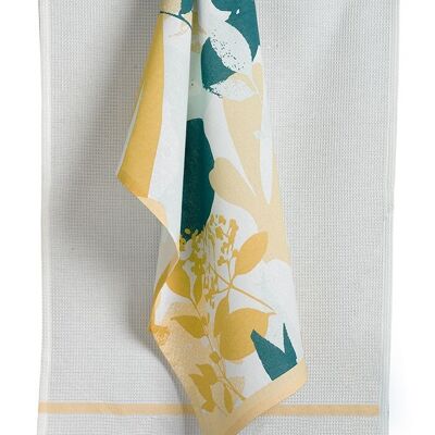 LOT DE 2 TORCHONS IMPRIMES 70X50CM 100%COTON 200G IZIA MAXI