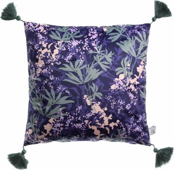 COUSSIN IMPRIME DEHOUSSABLE 40X40CM PAOLA BLEU IMPRIME