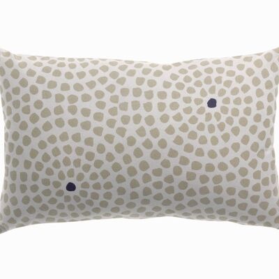 REVERSIBLE PRINTED JAITA CUSHION
 REMOVABLE COVER WITH POMPOM 30x50