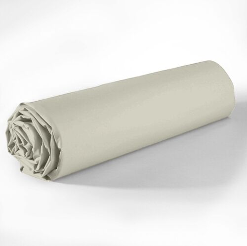 DRAP HOUSSE 140X190CM BONNET 35CM 100% COTON 57FILS IVOIRE