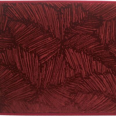 TAPPETINO DA BAGNO 65X45CM 100% POLIESTERE 260G PALMA BORDEAUX