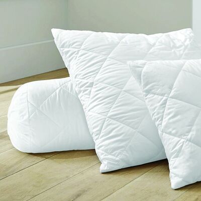 SET OF 2 PILLOW PROTECTORS 65X65CM 100% COLLECTION SPONGE AND WATERPROOF WHITE