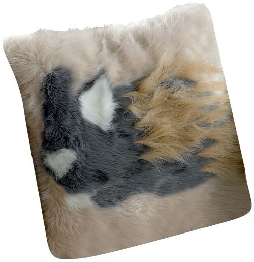 COUSSIN 40X40CM 100%RECTO 100%ACRYLIQUE VERSO 100%POLYESTER 680G BRUSHY LAPIN