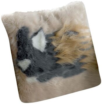 COUSSIN 40X40CM 100%RECTO 100%ACRYLIQUE VERSO 100%POLYESTER 680G BRUSHY LAPIN 1