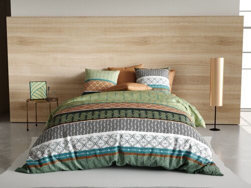 PARURE HOUSSE DE COUETTE 3PCS 260X240CM 100% COTON 57FILS -ECHO