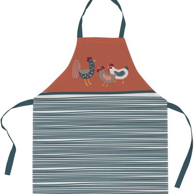FANTASY HEN OR ROOSTER PRINT APRON