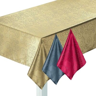 TABLECLOTH 300X150CM 100% POLYESTER 90GSM GLOSSY ASSORTED
