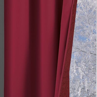 CORTINA 260X135CM 100% POLIESTER 225G VINO AISLANTE