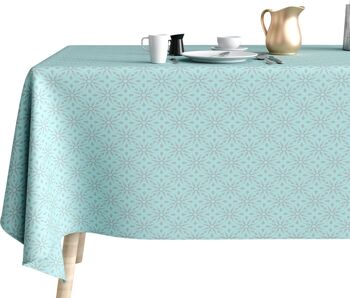 NAPPE FLOCON BLEU 150X350CM 100% POLYESTER 1