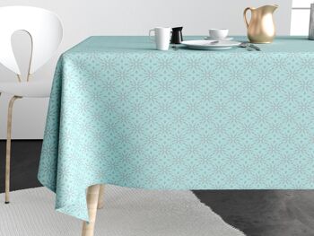 NAPPE FLOCON BLEU 150X350CM 100% POLYESTER 2