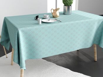 NAPPE FLOCON BLEU 150X350CM 100% POLYESTER 3