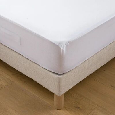 PROTECTOR COLCHÓN 160X200CM 100% POLIÉSTER 205GSM IMPERMEABLE TRANSPIRABLE ACOLCHADO BLANCO