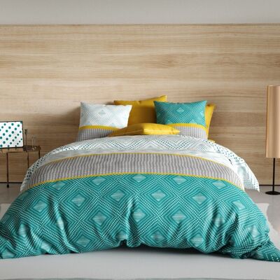 DUVET COVER SET 3PCS 260X240CM 100% COTTON 57 THREADS -AURAH