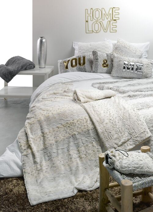 COUSSIN FAUSSE FOURRURE 30X30CM 100% POLYESTER 420G TEXTO & NATUREL