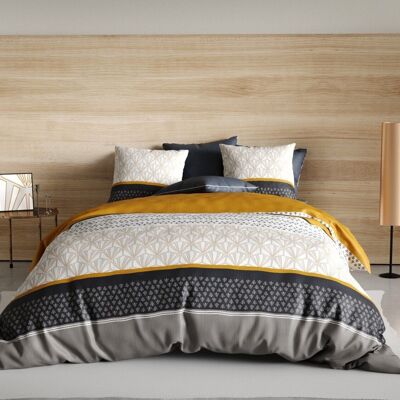 Bettbezug-Set, 3-teilig, 240 x 220 cm, 100 % Baumwolle, 57 Fäden – Rizzo