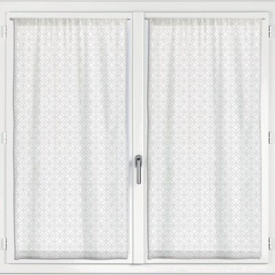 VOILE-VORHÄNGE 90X45CM 100 % BAUMWOLLE 60G FANTASY TOUCH WEISS