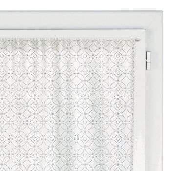 RIDEAUX VOILE 90X45CM 100%COTON 60G TOUCH FANTAISIE BLANC 2