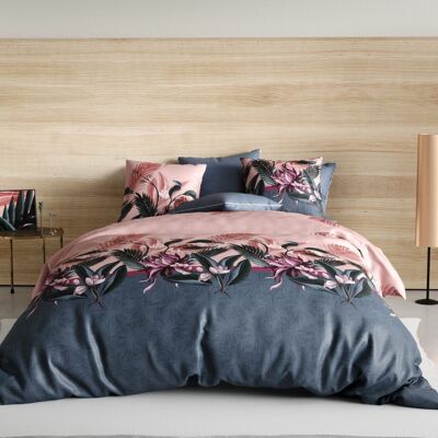 Bettbezug-Set, 3-teilig, 260 x 240 cm, 100 % Baumwolle, 57 Fäden – Flora