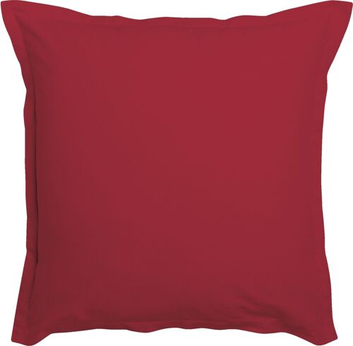 LOT DE 2 TAIES 63X63CM 100% COTON 57FILS CERISE