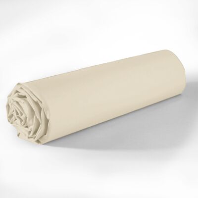 FITTED SHEET 140X190CM CAP 28CM 100% COTTON 57THREADS TAUPE