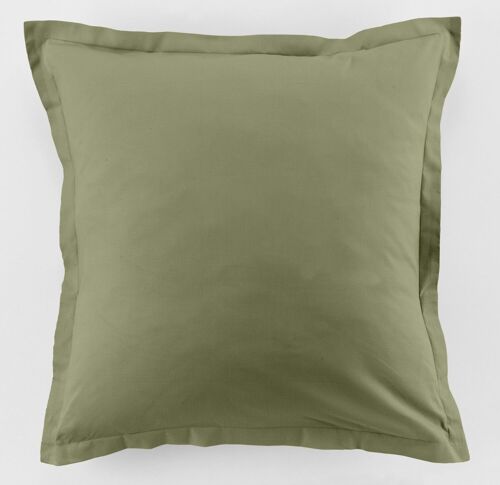 LOT DE 2 TAIES 63X63CM 100% COTON 57FILS VERT VERVEINE