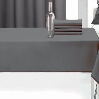 MANTEL RECTANGULAR 240X140CM 100% POLIÉSTER 130GSM UNI PES ASFALTO