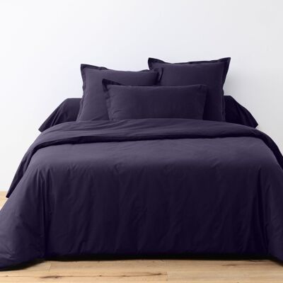 Bettbezug-Set, 2-teilig, 140 x 200 cm, 100 % Baumwolle, 57 Fäden, Imperialblau
