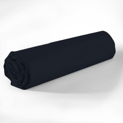 DRAP HOUSSE 140X190CM BONNET 28CM 100% COTON 57FILS NOIR