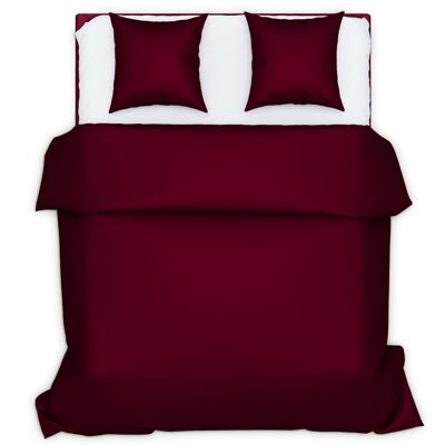 DRAP PLAT 100% COTON 240X300 ROUGE